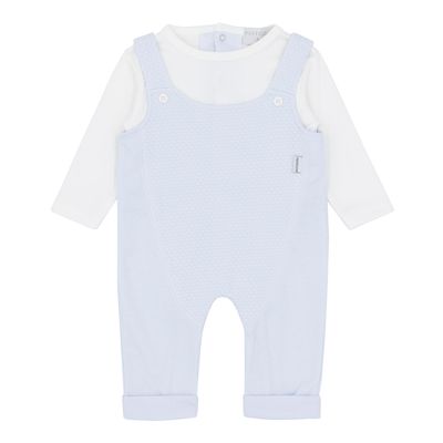 PASTELS & CO 'ARRAN' PALE BLUE AND WHITE 2 IN 1 DUNGAREE PAS310C PASTELS & CO 'ARRAN' PALE BLUE AND WHITE 2 IN 1 DUNGAREE PAS310C