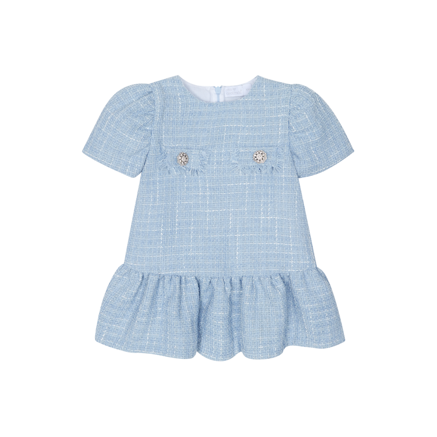 CHIC BY DEOLINDA PALE BLUE FANCY DRESS DEO5004 CHIC BY DEOLINDA PALE BLUE FANCY DRESS DEO5004