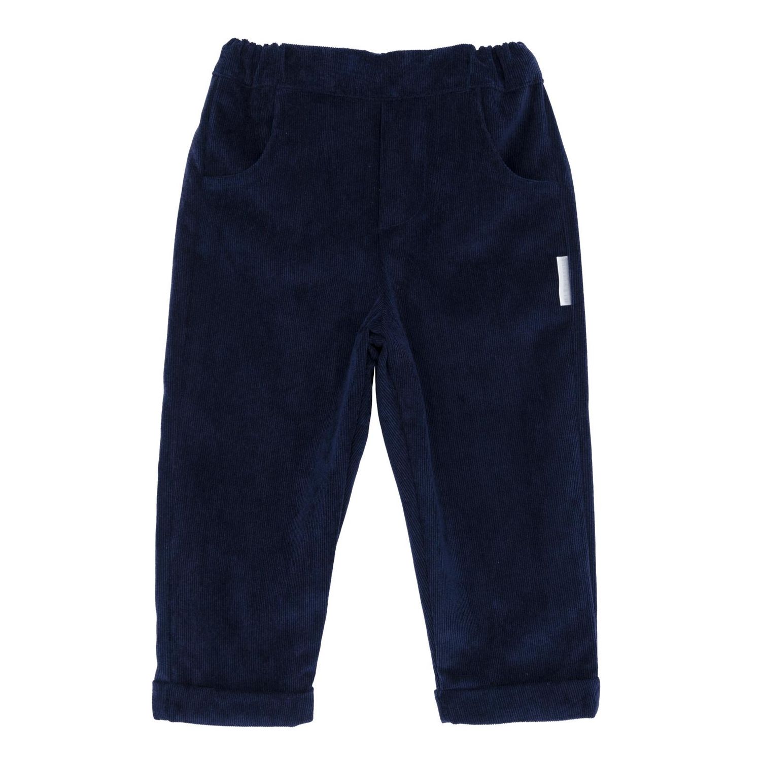 PASTELS & CO 'DENHOLM’ NAVY  SOFT CORD TROUSERS PAS313GN