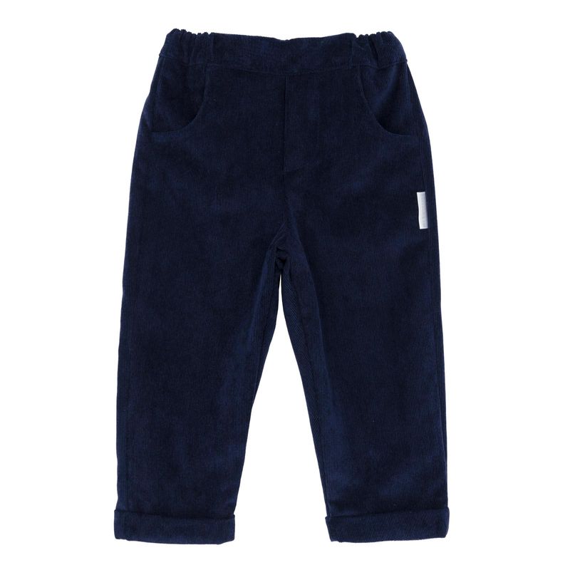 PASTELS & CO 'DENHOLM’ NAVY  SOFT CORD TROUSERS PAS313GN