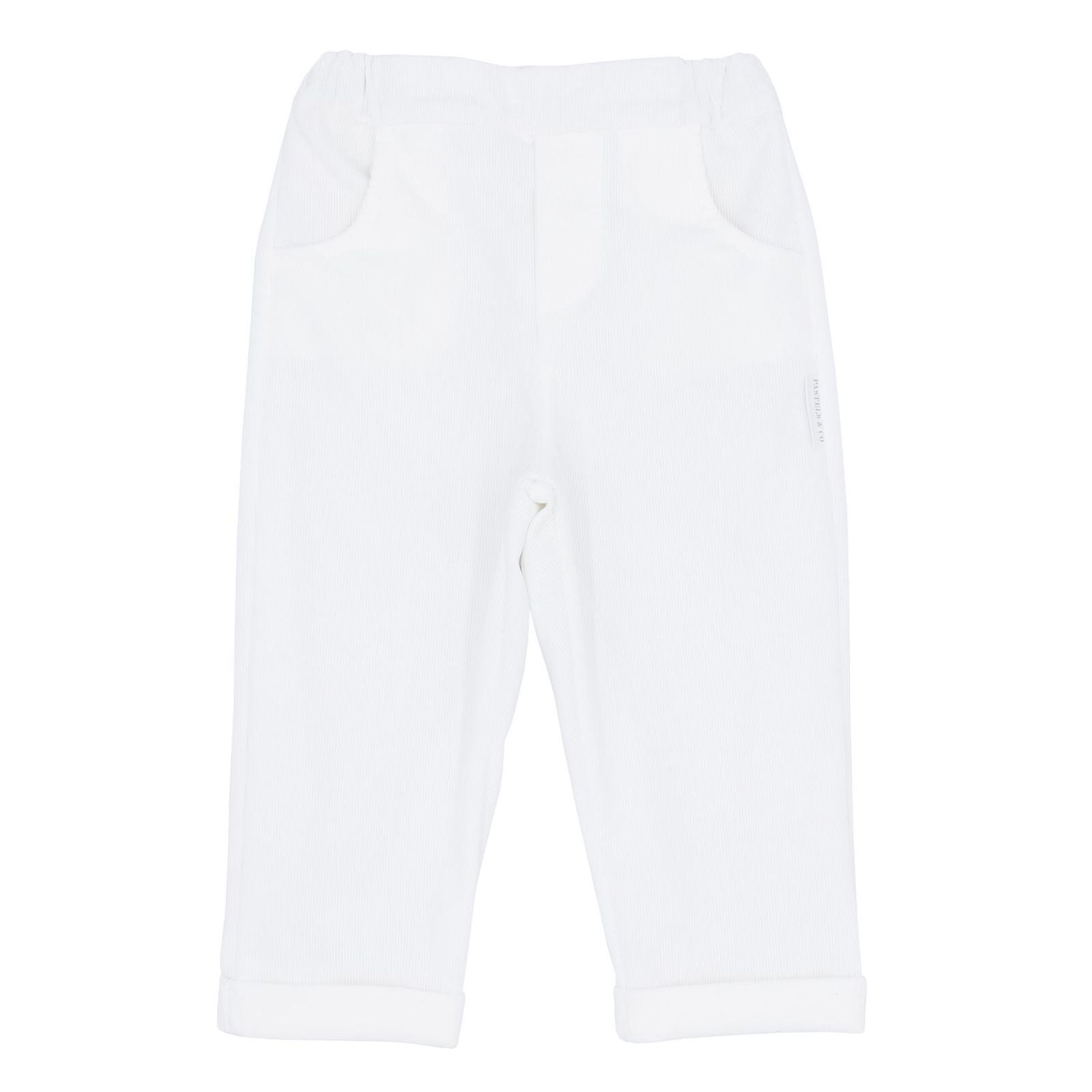 PASTELS & CO 'DENHOLM’ IVORY SOFT CORD TROUSERS PAS313GN