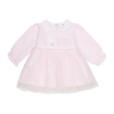 DEOLINDA PALE PINK 'LOVE' DRESS WITH TULLE DEO5405