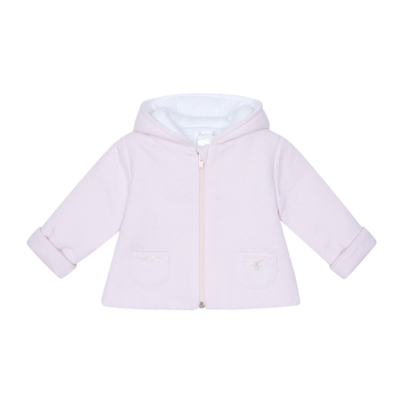 DEOLINDA PINK TEXTURED JACKET WITH HOOD DEO5802