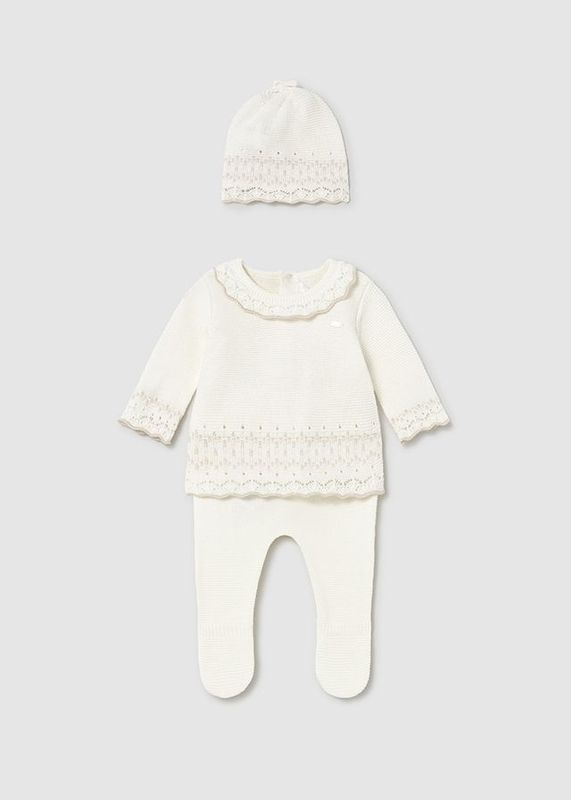 MAYORAL NATURAL LEGGING SET WITH MATCHING HAT MAY2556