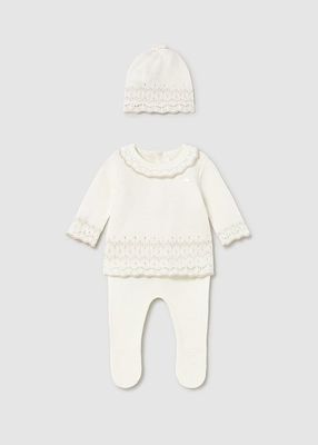 MAYORAL NATURAL LEGGING SET WITH MATCHING HAT MAY2556