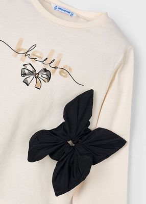 MAYORAL IVORY, BLACK & CAMEL CULOTTE SET MAY4008/4908