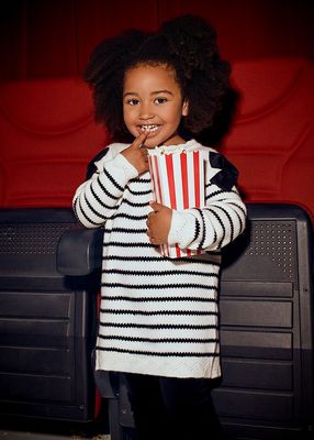 MAYORAL IVORY & BLACK KNITTED DRESS MAY4916