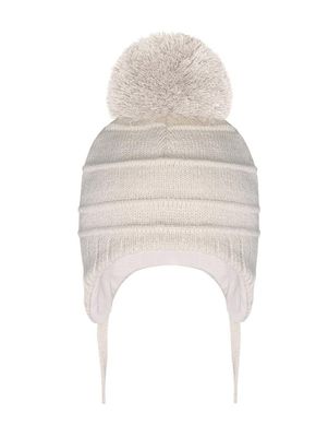 POM POM ENVY 'BUDDIE' BEIGEBABY HAT PPEBUDBE