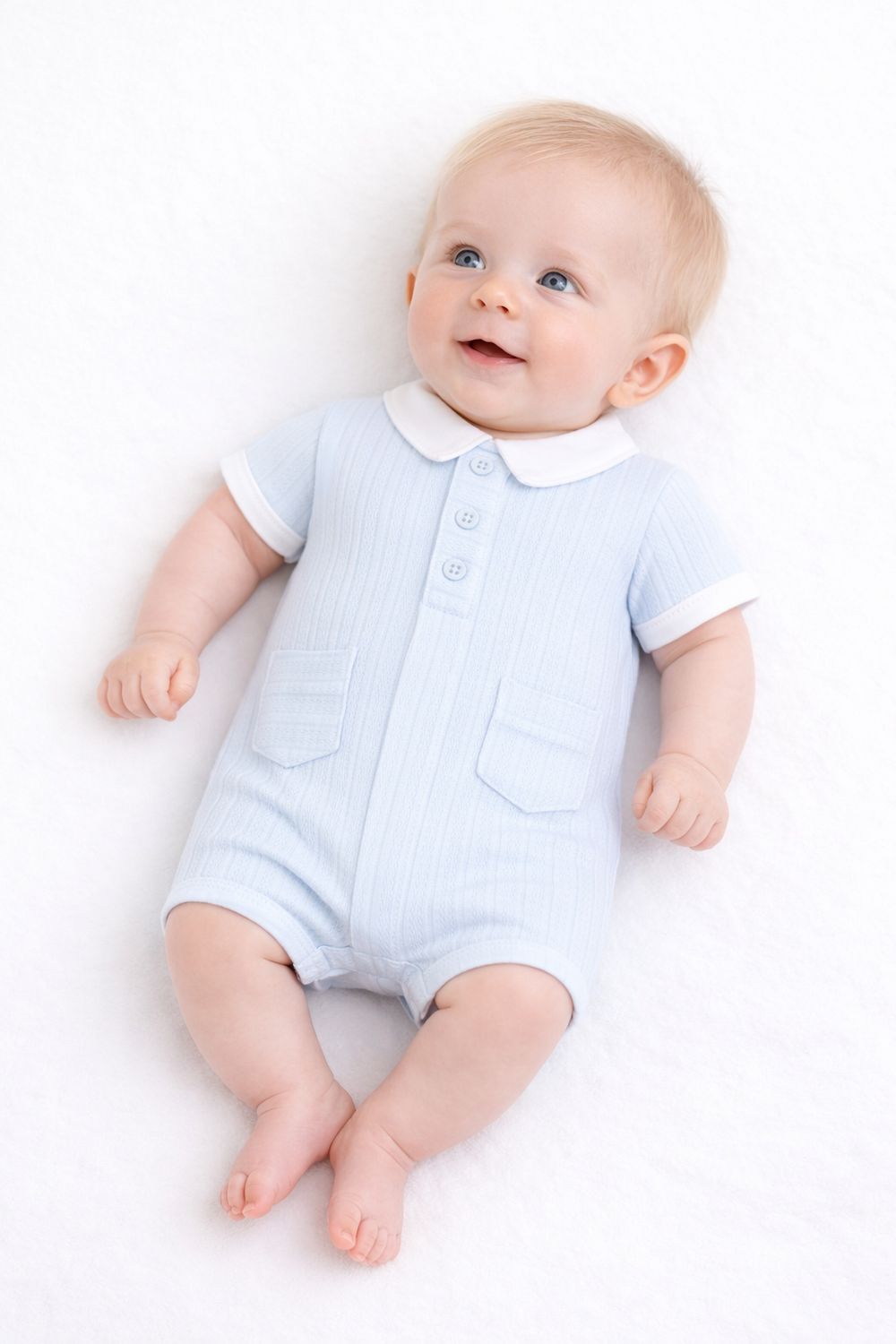 PASTELS & CO 'HUDSON' PALE BLUE ROMPER PAS806E