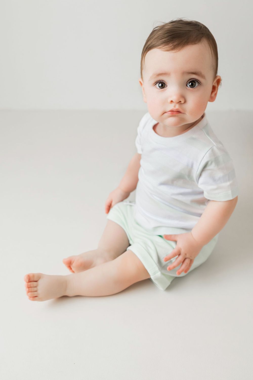 PASTELS & CO 'BRUNO'  PALE BLUE & MINT GREEN SHORT SET PAS801J  **COMING SOON**