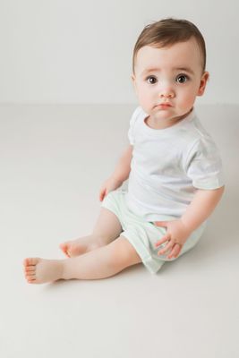 PASTELS & CO 'BRUNO'  PALE BLUE & MINT GREEN SHORT SET PAS801J