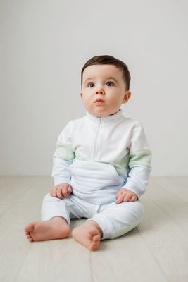 PASTELS & CO 'BOSTON' PALE BLUE & MINT GREEN JOG SET PAS801K