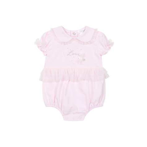 DEOLINDA 'AMORE' PINK TULLE SHORT ROMPER DEO6503