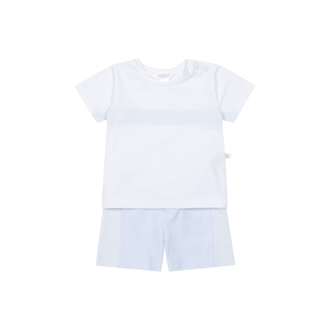 DEOLINDA 'CARTER' PALE BLUE & WHITE SHORT SET DEO6726