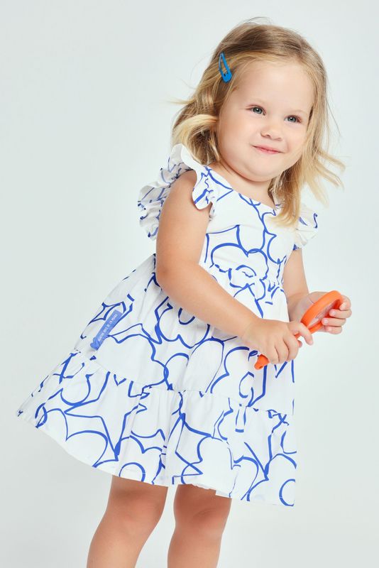 AGATHA 'PORCELANA' BLUE & WHITE FLORAL DRESS AGA8205 ​**COMING SOON**  PRE-ORDER NOW