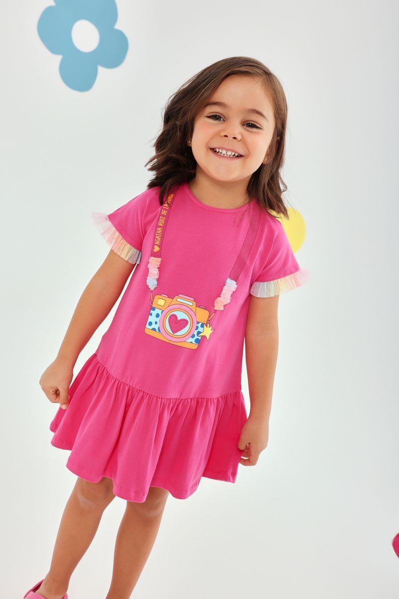 AGATHA 'CAMERA' FUCHSIA DRESS AGA8209 ​