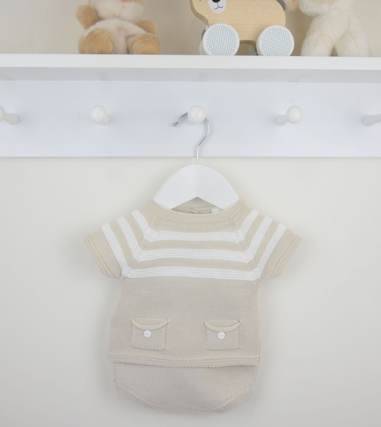 PEX 'JULIUS' BEIGE AND WHITE TWO PIECE PANT SET PEX0951