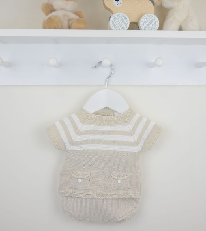 PEX 'JULIUS' BEIGE AND WHITE TWO PIECE PANT SET PEX0951