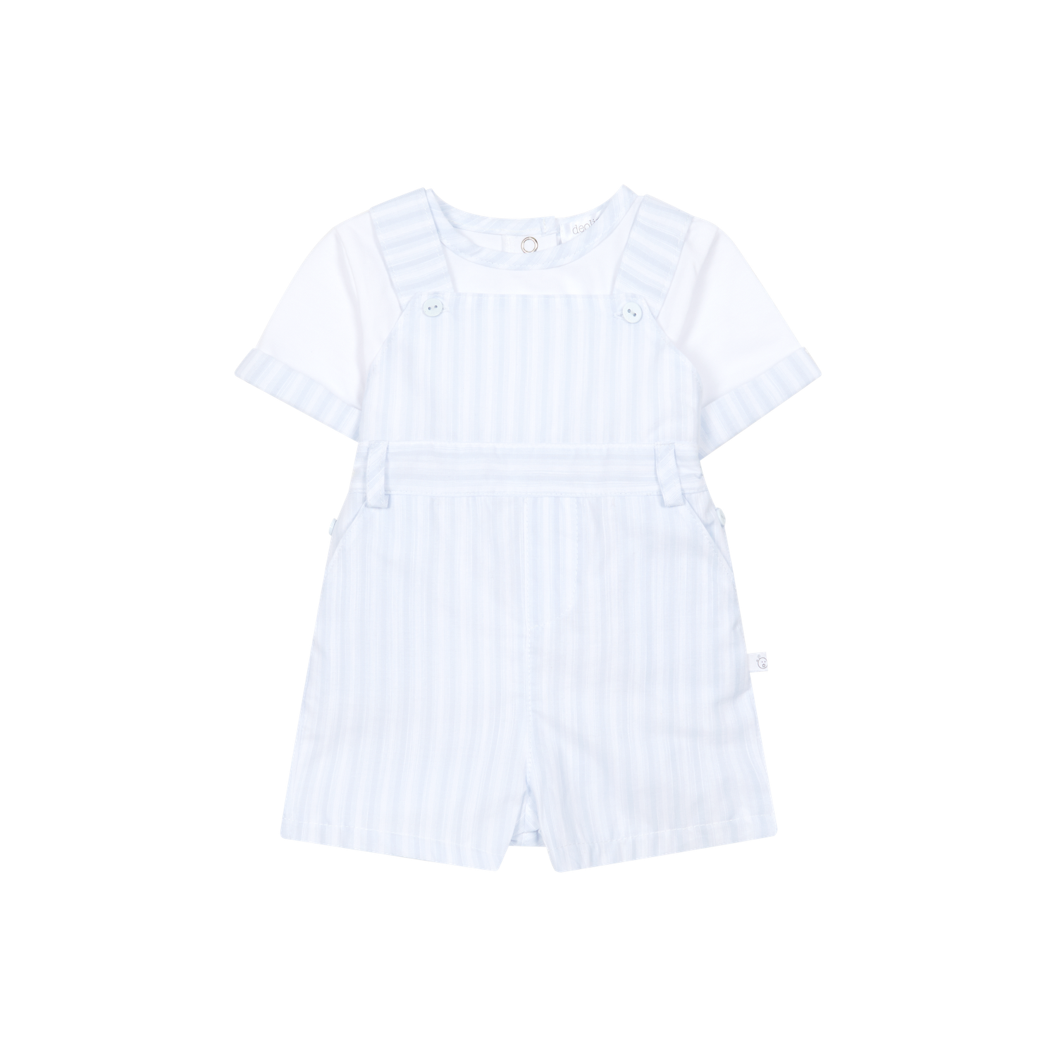 DEOLINDA 'CALIFORNIA' PALE BLUE AND WHITE STRIPE SHORT DUNGREE SET DEO6610 **COMING SOON** PRE-ORDER NOW