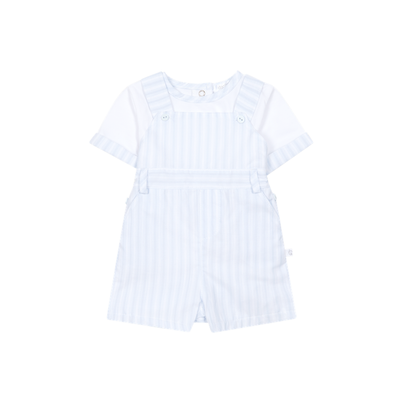 DEOLINDA 'CALIFORNIA' PALE BLUE AND WHITE STRIPE SHORT DUNGREE SET DEO6610 **COMING SOON** PRE-ORDER NOW