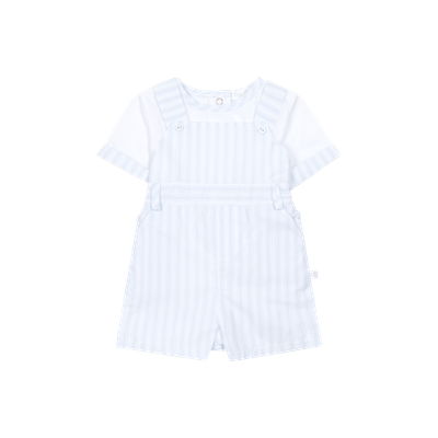 DEOLINDA 'CALIFORNIA' PALE BLUE AND WHITE STRIPE SHORT DUNGREE SET DEO6610 DEOLINDA 'CALIFORNIA' PALE BLUE AND WHITE STRIPE SHORT DUNGREE SET DEO6610