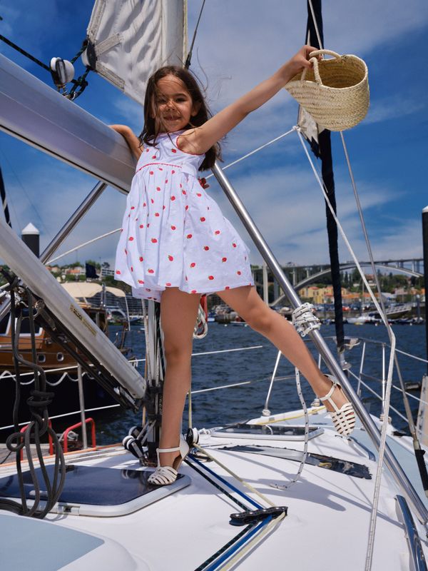 DEOLINDA 'PAVLOVA' STRAWBERRY PRINT DRESS DEO6406