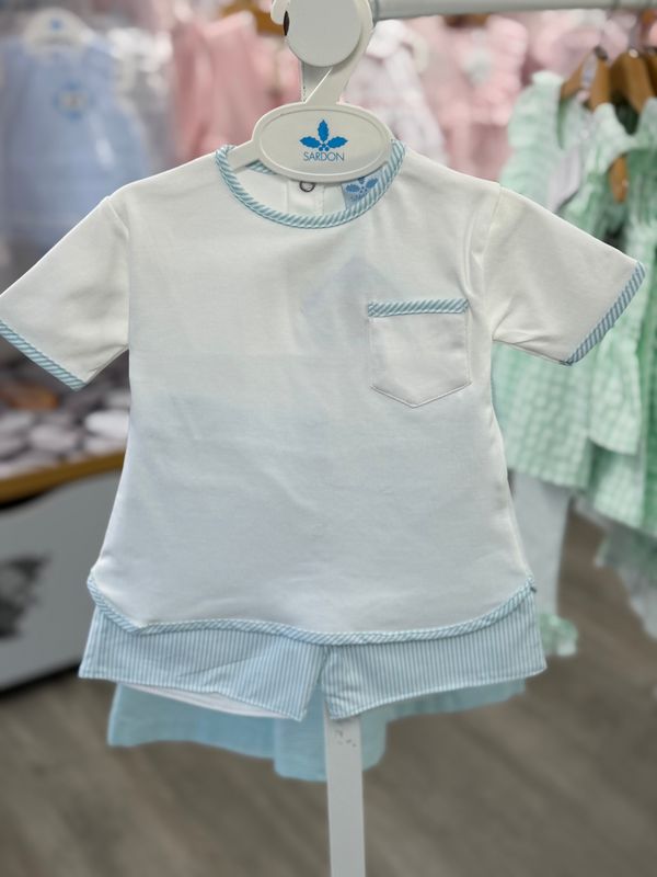 SARDON MINT STRIPE SHORT SET SAR26BB696
