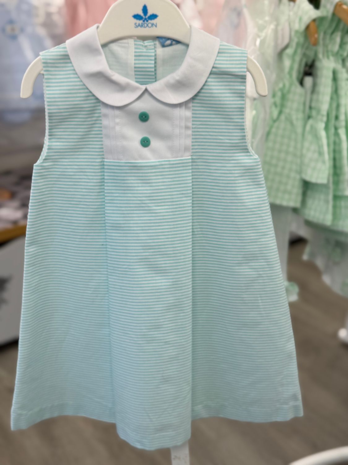 SARDON MINT STRIPE A-LINE DRESS SAR26AB83