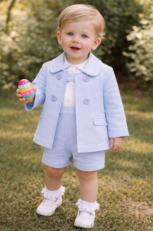 SARDON PALE BLUE TRADITIONAL SHORT SET SAR26AB61