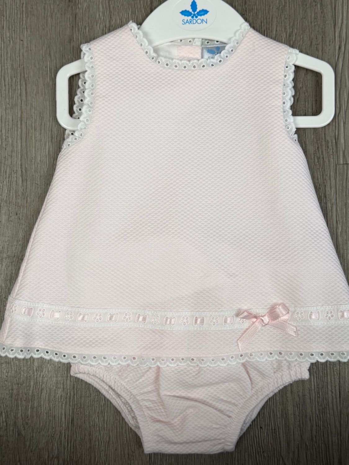 SARDON PINK A-LINE DRESS & PANT WITH RIBBON & LACE DETAIL SAR26AB67 SARDON PINK A-LINE DRESS & PANT WITH RIBBON & LACE DETAIL SAR26AB67