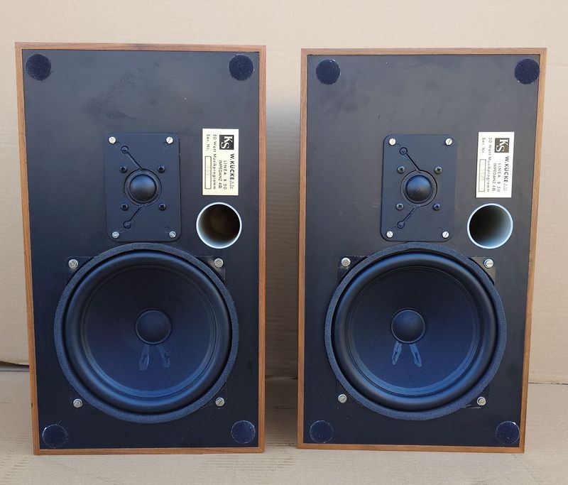 KS  Linea B50 - 50 Watt Regallautsprecher Nussbaum W.Kücke