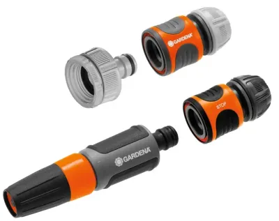 Gardena 18291-20 Grundausstattung Gartenspritze mit Anschluss-Set Steckkupplung Classic-System 15mm