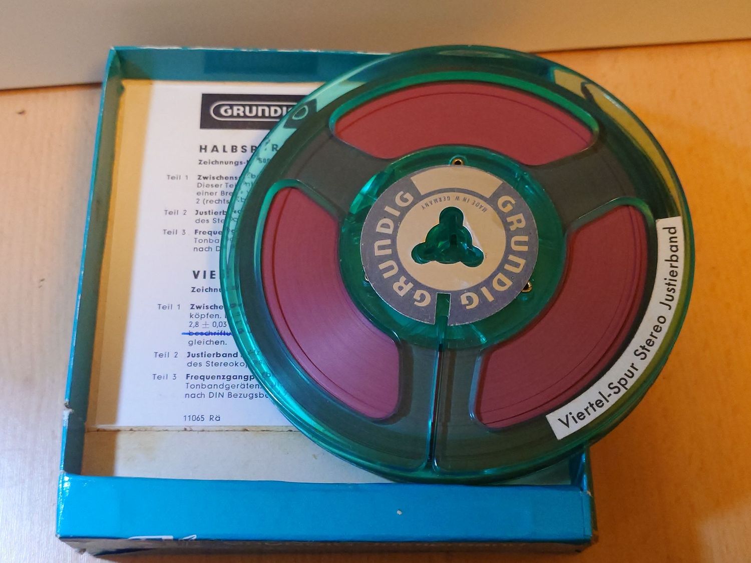 Justierband für Grundig Tonbandgeräte Viertelspur Stereo 5005-480