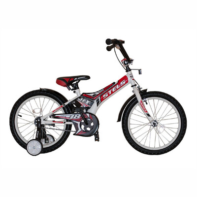 Велосипед детский STELS Jet с колёсами 18 дюймов и боковыми колёсиками.