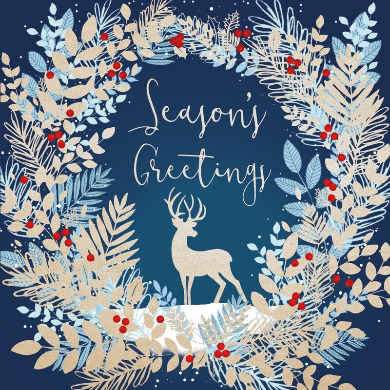 Golden Stag Wreath
