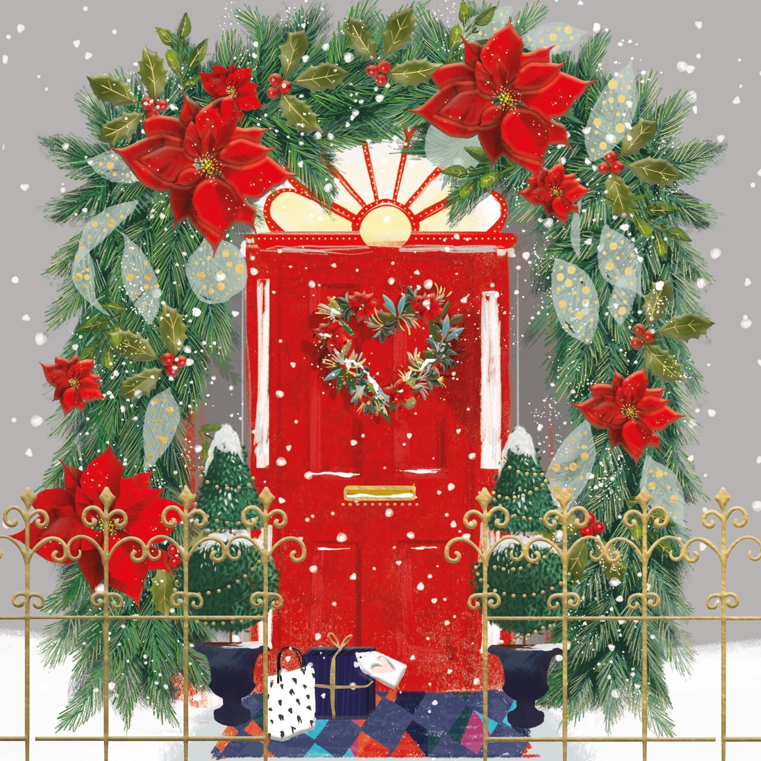 Poinsettia Doorway