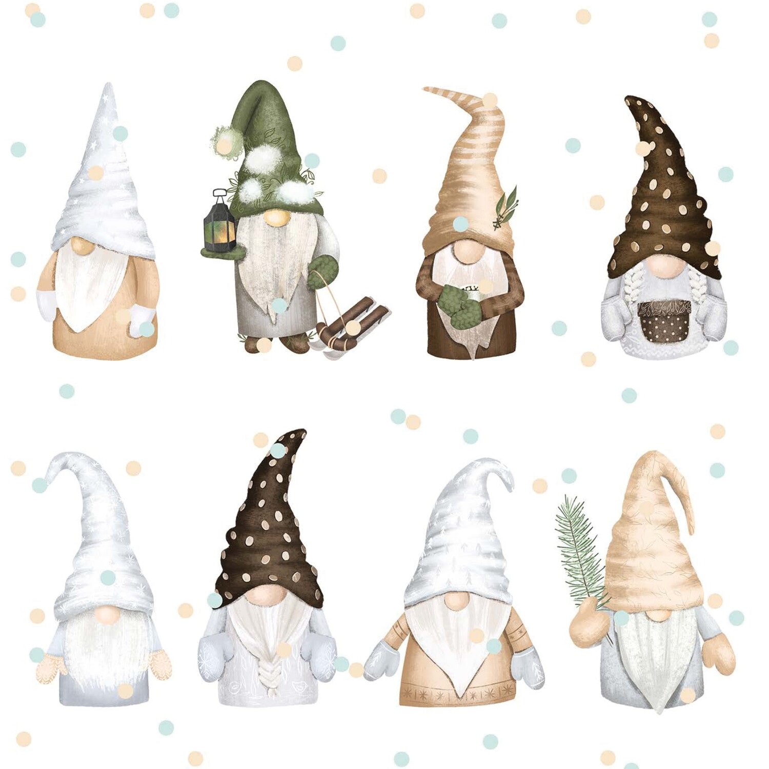 8 Pastel Gnomes