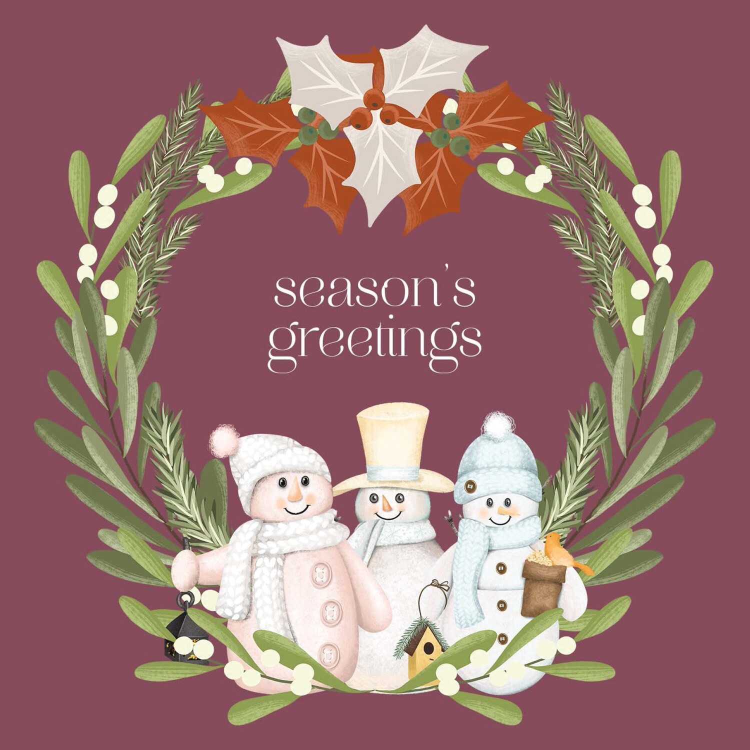 Christmas Snowman Wreath