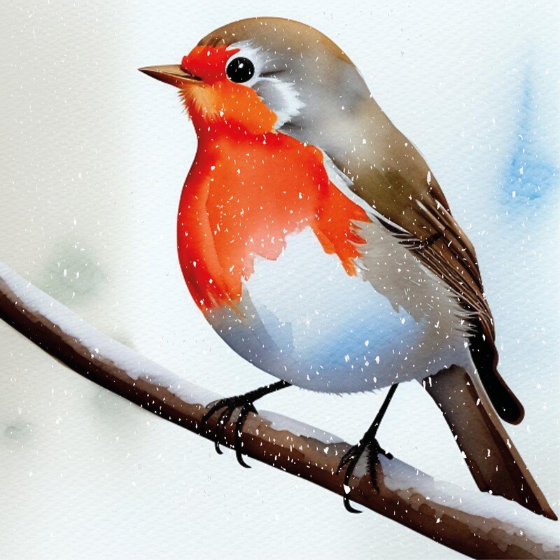 Robin Oil Colour
