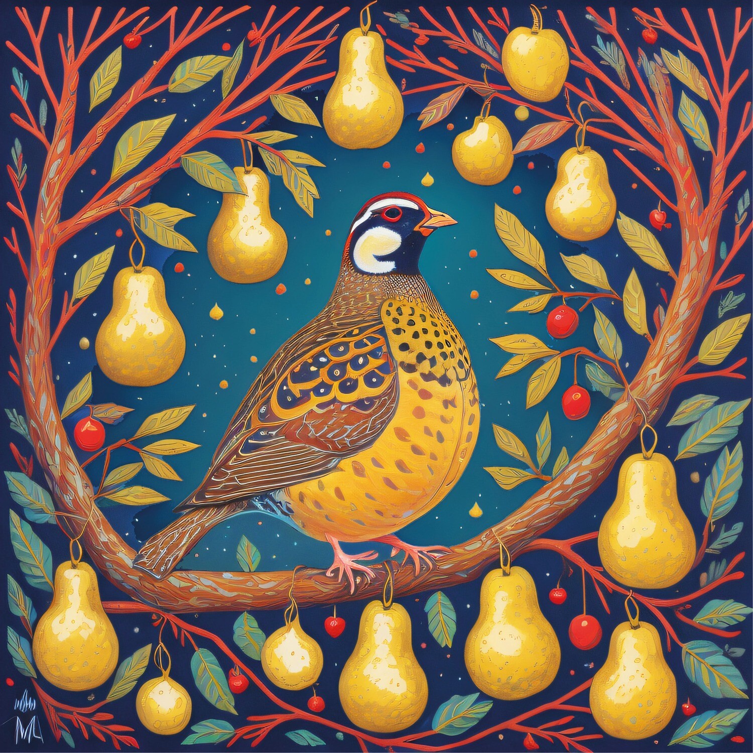 Golden Partridge in a Pear Tree