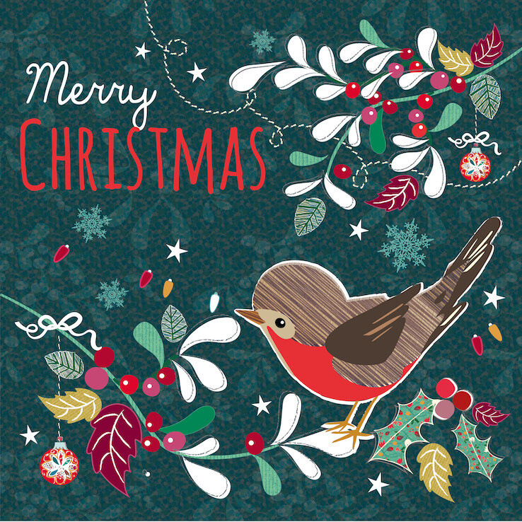 Mistletoe Christmas Robin