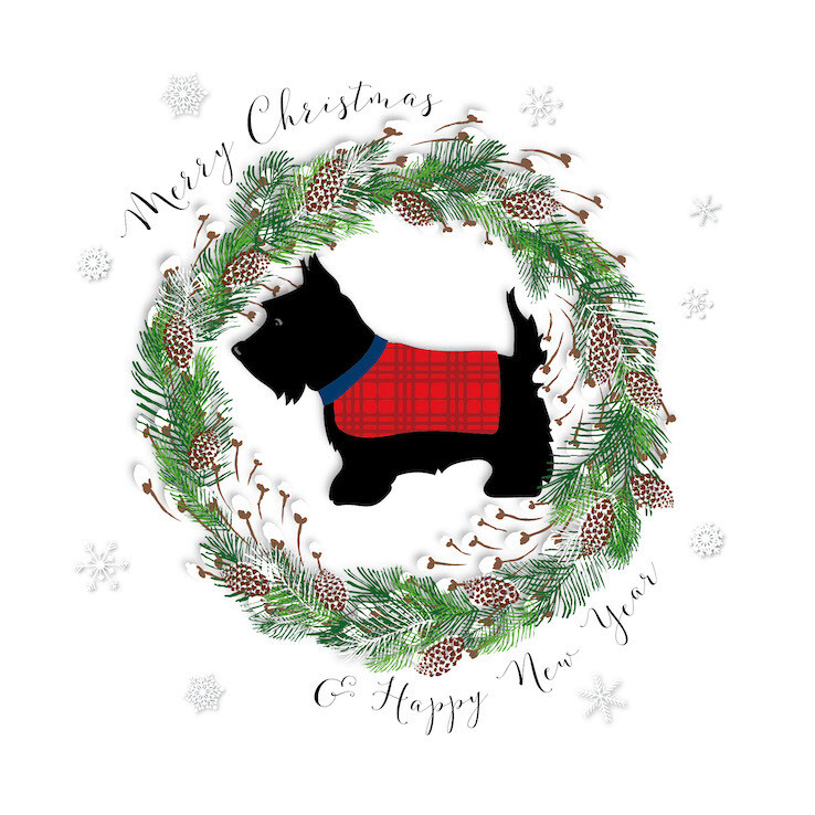 Merry Christmas Scottie Dog