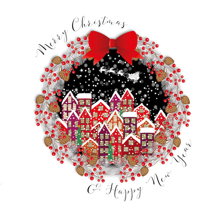 Merry Christmas Houses