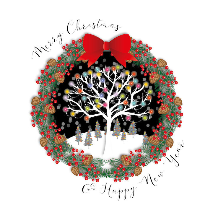 Merry Christmas Bauble Tree