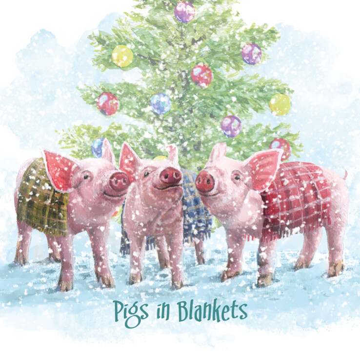 Three Festive Pigs