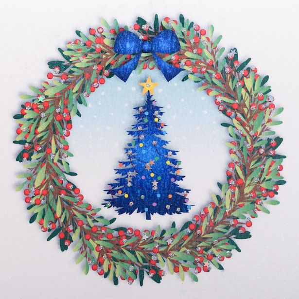 Blue Tree Garland