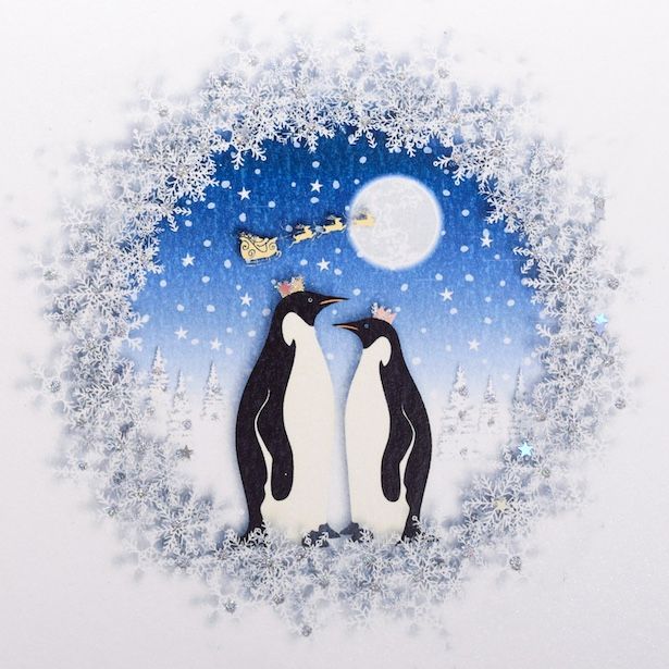 Snowflake Santa and Penguins
