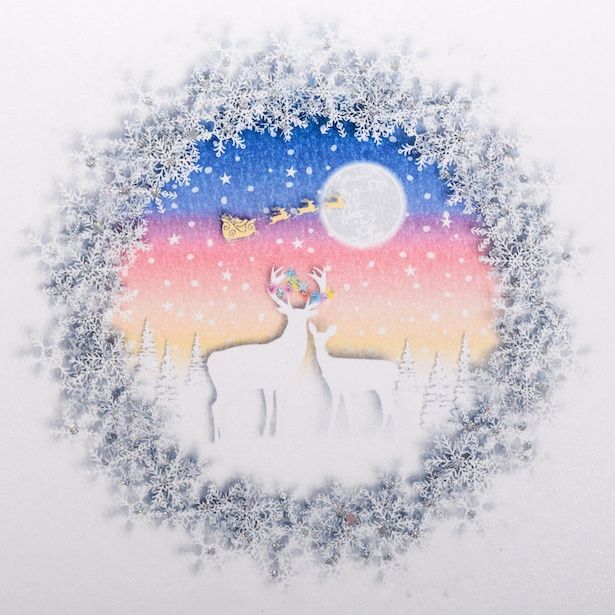Snowflake Santa and Reindeer