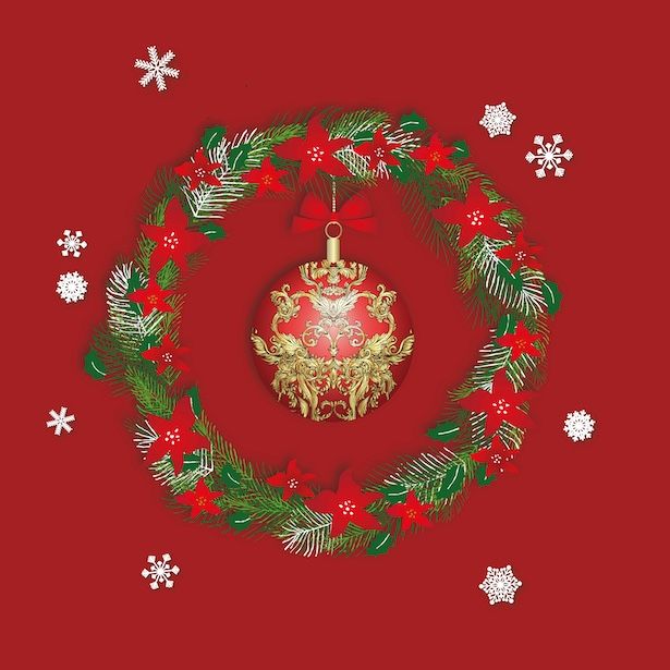 Merry Christmas Red Bauble