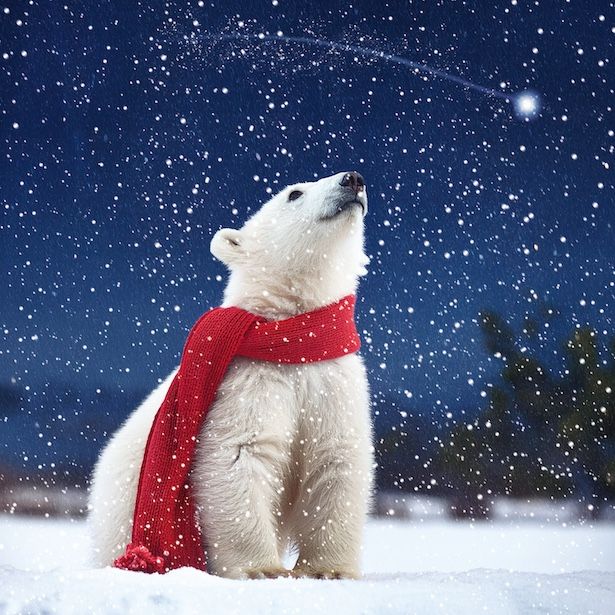Starstruck Polar Bear